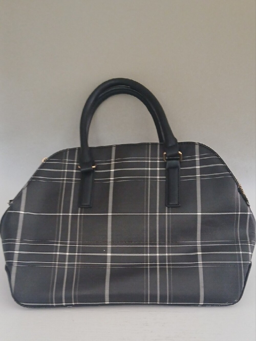 A New Day Plaid Dome Satchel - Picture 2 of 9